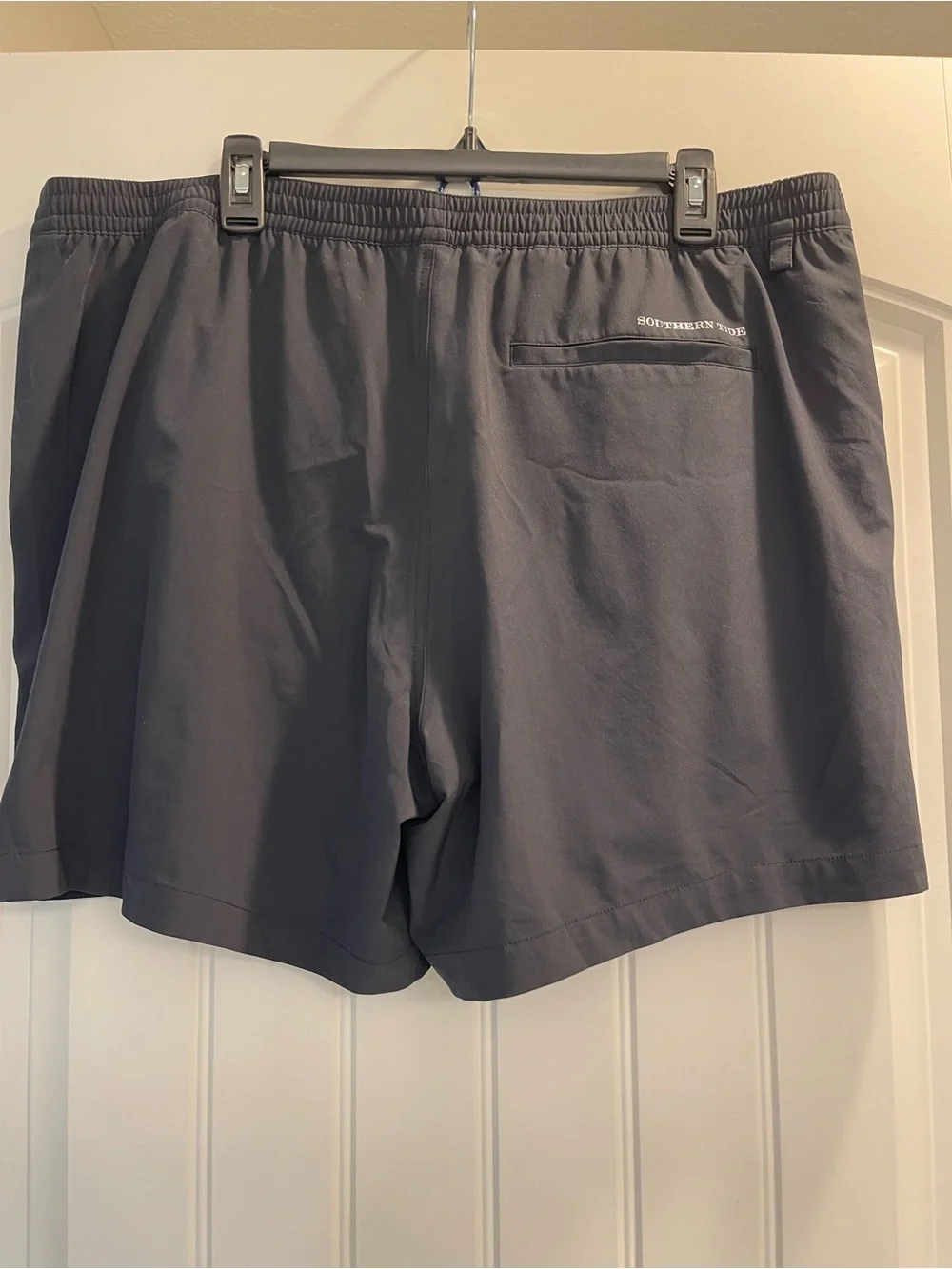 Southern Tide Shorts Mens 2XL Classic Black Rip Channel Swim Trunks Zip Pockets